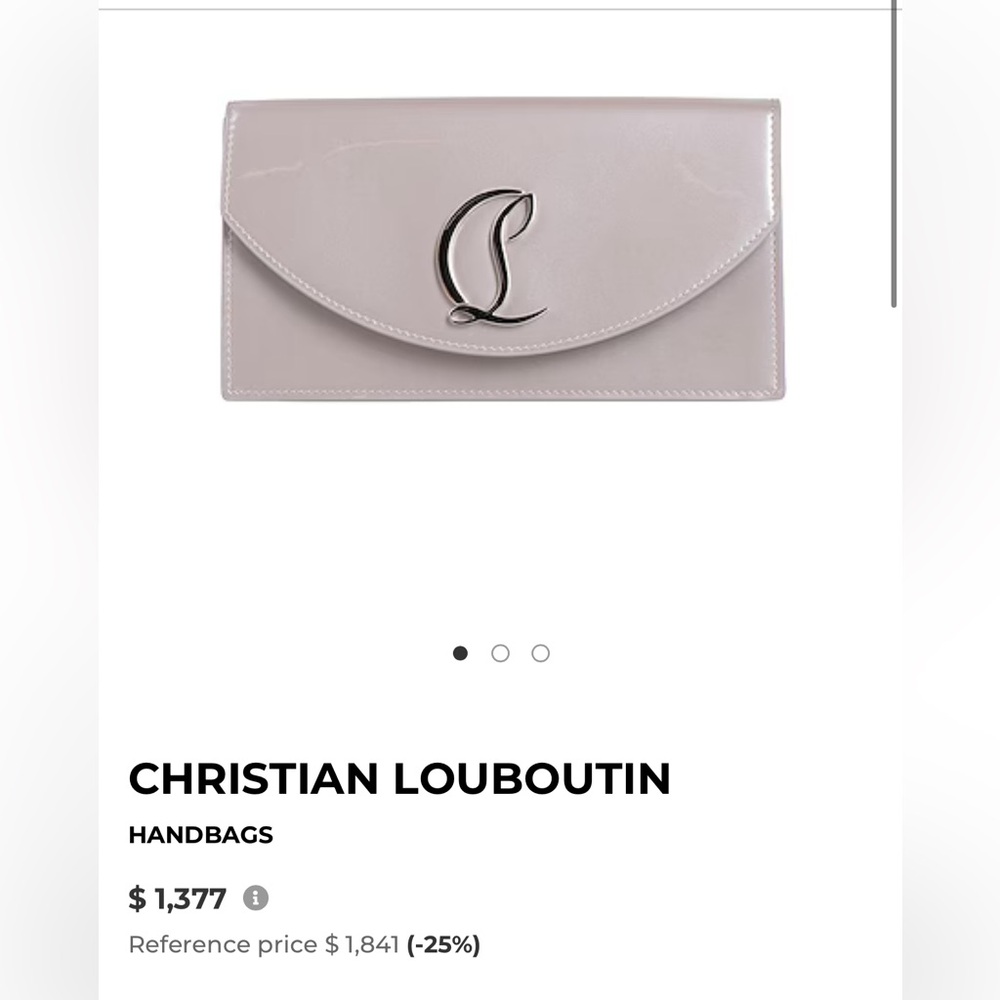 Christian Louboutin Silver Clutch